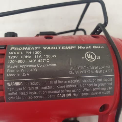 Master Appliance 120V PH-1200 Proheat Varitemp Heat Gun LOT-643 - Thumbnail 4
