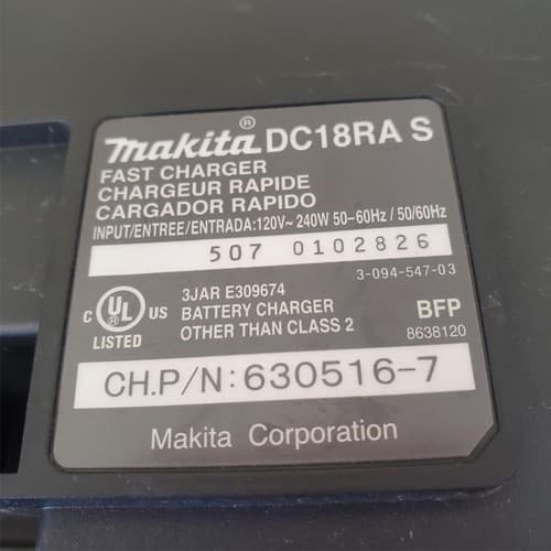 Makita DC18RA S 120V Rapid Battery Charger Li-Ion Fast Charging Tool LOT-325 - Thumbnail 5
