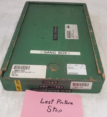 Large Frame Outside Micrometer Precision Measuring instrument with Case LOT-1104 - Thumbnail 10