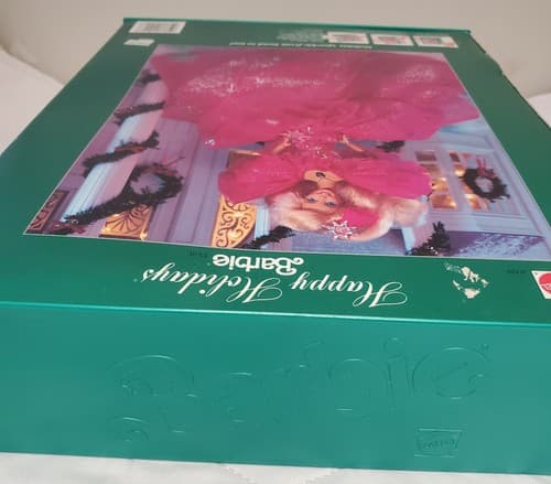 1990 Barbie Happy Holidays Special Edition Doll Pink Star Gown w/ Ornament - Thumbnail 8