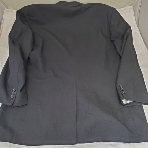 Brooks Brothers Brookwood Mens Charcoal Black Blazer Suit Jacket Sport Coat 42R - Thumbnail 2