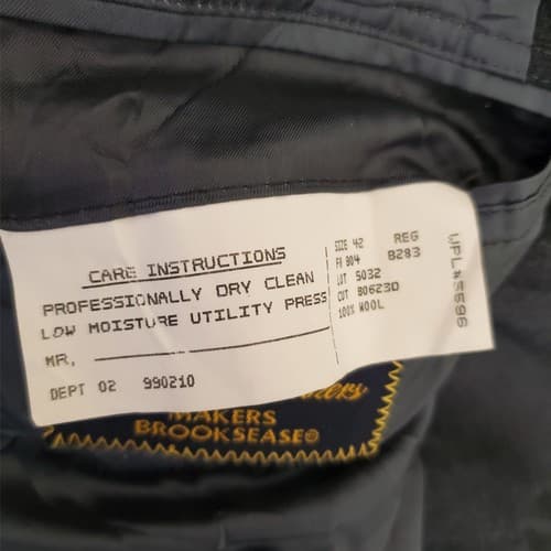 Brooks Brothers Brookwood Mens Charcoal Black Blazer Suit Jacket Sport Coat 42R - Thumbnail 6