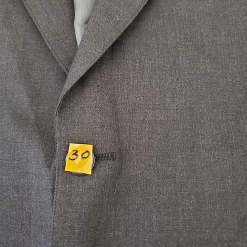 Brooks Brothers Brookwood Mens Charcoal Black Blazer Suit Jacket Sport Coat 42R - Thumbnail 8