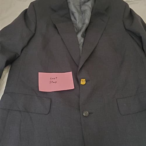 Brooks Brothers Brookwood Mens Charcoal Black Blazer Suit Jacket Sport Coat 42R - Thumbnail 9