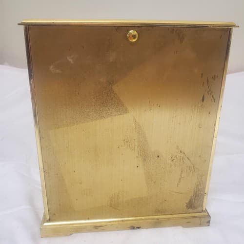 Vintage Seth Thomas Quartzmatic Award 0159-000 Brass Desk Clock - Thumbnail 5