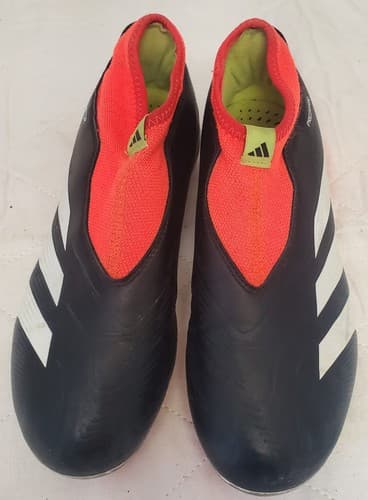 Adidas Size : 5.5 Predator League Laceless Turf Black Soccer Shoes - Thumbnail 2