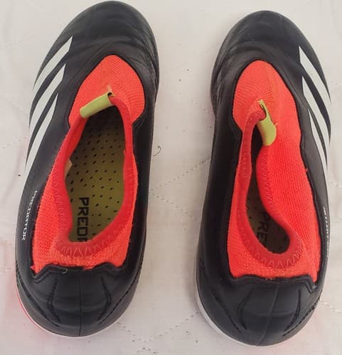 Adidas Size : 5.5 Predator League Laceless Turf Black Soccer Shoes - Thumbnail 4