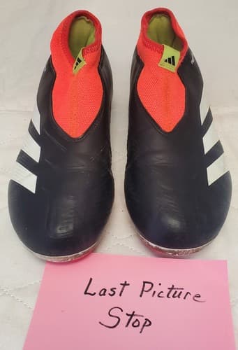 Adidas Size : 5.5 Predator League Laceless Turf Black Soccer Shoes - Thumbnail 9