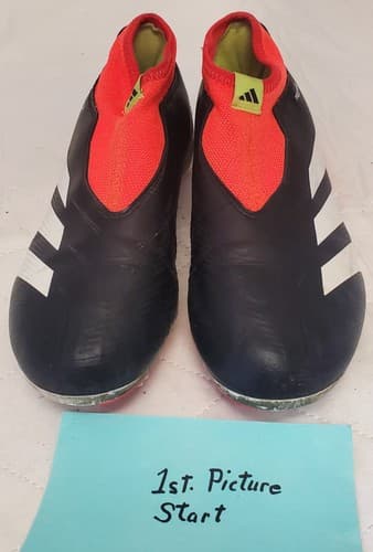 Adidas Size : 5.5 Predator League Laceless Turf Black Soccer Shoes - Image 1