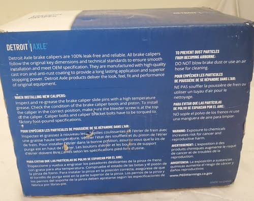 Detroit Axle Premium Driver Left Brake Caliper w/Bracket - Thumbnail 6