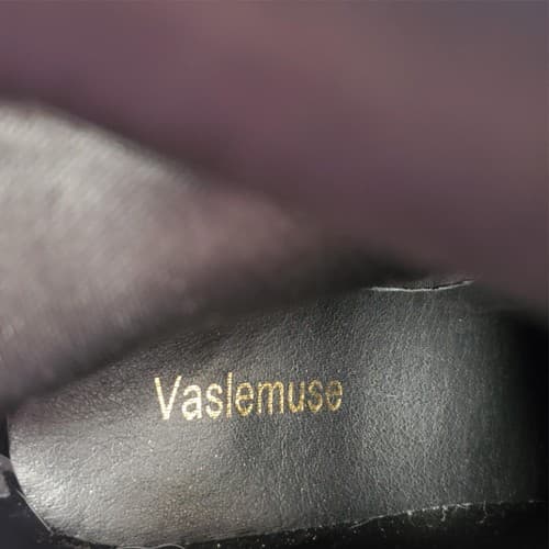 Vaslemuse Womens Black Knee High Boots Square Toe Block Heel Size 6.5 - Thumbnail 8