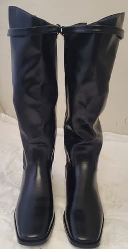 Vaslemuse Womens Black Knee High Boots Square Toe Block Heel Size 6.5 - Thumbnail 10