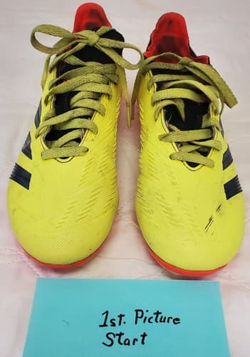 Adidas Predator Men Soccer Shoes FG Grip Yellow/Black/Orange - Image 1