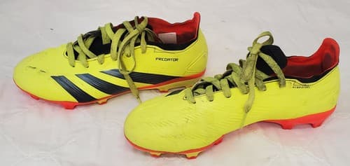 Adidas Predator Men Soccer Shoes FG Grip Yellow/Black/Orange - Thumbnail 4