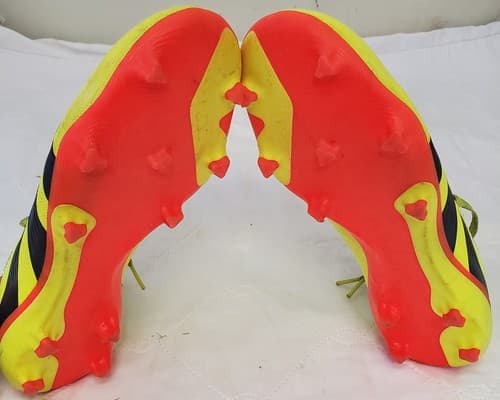 Adidas Predator Men Soccer Shoes FG Grip Yellow/Black/Orange - Thumbnail 8