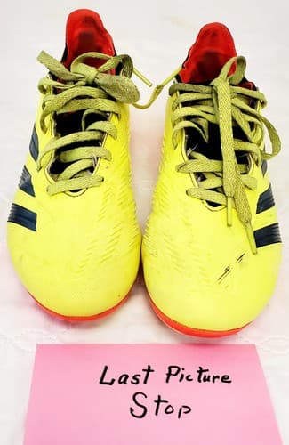 Adidas Predator Men Soccer Shoes FG Grip Yellow/Black/Orange - Thumbnail 11