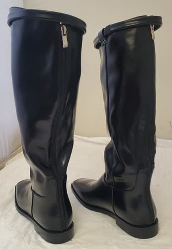 Vaslemuse Womens Black Knee High Boots Square Toe Block Heel Size 6 - Thumbnail 3