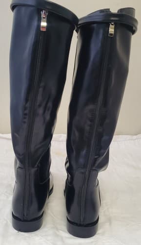 Vaslemuse Womens Black Knee High Boots Square Toe Block Heel Size 6 - Thumbnail 4