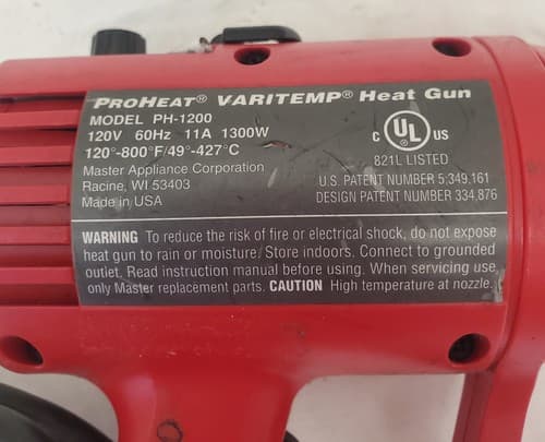 Master Appliance 120V PH-1200 Proheat Varitemp Heat Gun LOT-644 - Thumbnail 4