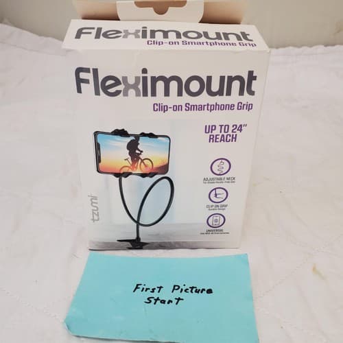 TZUMI Fleximount Clip-On Grip 24" Reach Adjustable Cell Phone Holder - Image 1