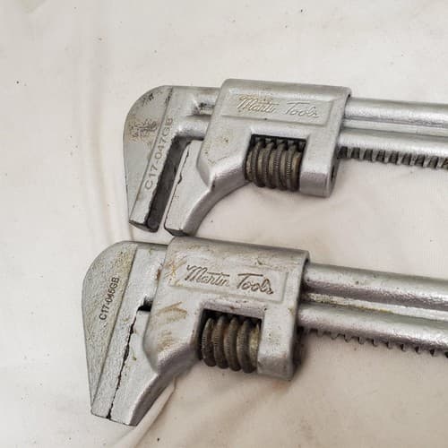 Lot of 2 Martin Tools C17-045GB Adjustable Wrenches Set LOT-834 - Thumbnail 5