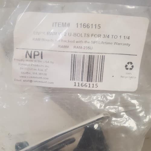 RAM-235U U-bolts Stainless Steel Mount Base - Thumbnail 3