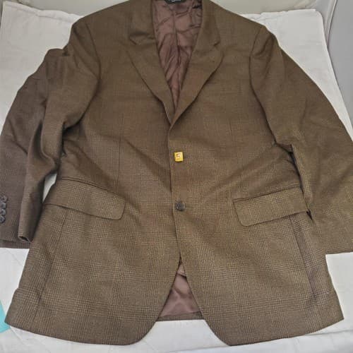 JOS A BANK Signature Collection 100% Wool Men Brown Blazer Sport Coat Jacket 40R - Thumbnail 2