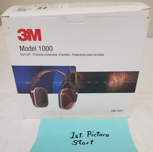 Earmuff Model 1000 Hearing Protection Noise Reduction Rating 22 Lot-424 - Thumbnail 2