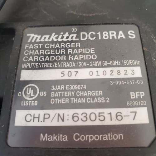 Makita DC18RA S 120V Rapid Battery Charger Li-Ion Fast Charging Tool LOT-797 - Thumbnail 5
