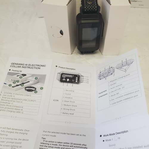 Adjustable Gensang Rechargeable AI Pet Training Electronic Collar GS-AC02 - Image 1