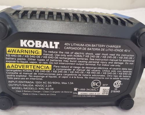 Kobalt 24V Max Lithium Ion Battery Charger KRC 4006 Power Tool Charging Base - Thumbnail 6