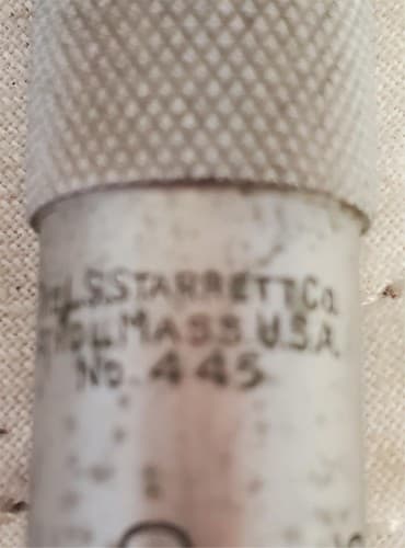 Vintage Starrett 445A Micrometer Depth Staret w/6 Rod Wrench LOT-1139 - Thumbnail 9