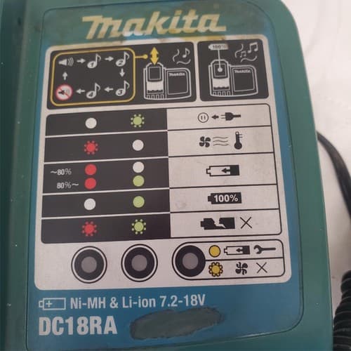 Makita DC18RA S 120V Rapid Battery Charger Li-Ion Fast Charging Tool LOT-355 - Thumbnail 3