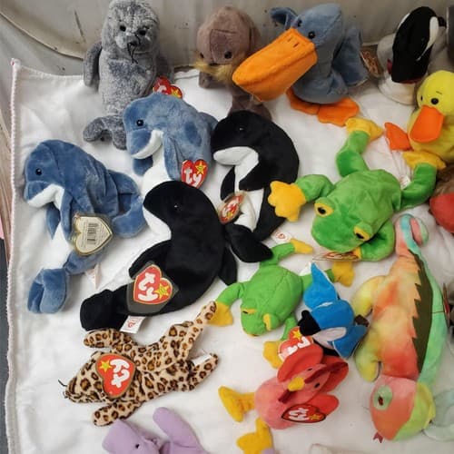 Huge Lot of Assorted TY Beanie Babies Plush Toys #2 - Thumbnail 16