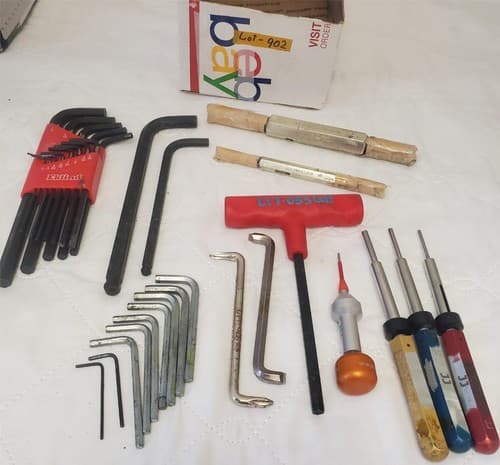 Assorted hand tools Allen hex keys screwdrivers gauges tools mixed lot 902 - Image 1