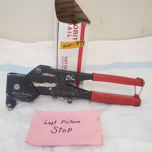 Blue-Point HPS202 Heavy Duty Hand Rivet Tool Made in Taiwan Red Grip LOT-977 - Thumbnail 7