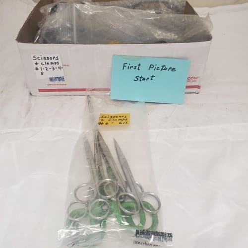 Lot of 6 Assorted Medical Surgical Scissor Clamps #6 - Thumbnail 2