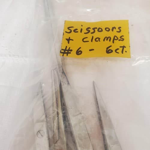 Lot of 6 Assorted Medical Surgical Scissor Clamps #6 - Thumbnail 3