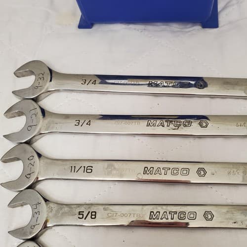 Lot of 6 Assorted Matco Combination Wrench Set Lot-17 - Thumbnail 4