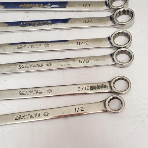 Lot of 6 Assorted Matco Combination Wrench Set Lot-17 - Thumbnail 7