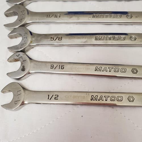 Lot of 6 Assorted Matco Combination Wrench Set Lot-17 - Thumbnail 6