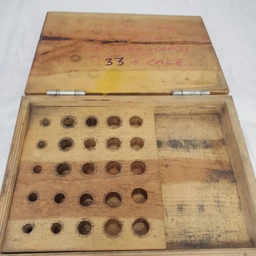 Vintage Wooden Vial Holder Box with 20 Slots Handcrafted Organizer LOT-236 - Image 1