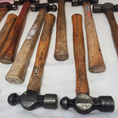 Lot of 9 Blue-Point Ball Peen Hammers Wooden Handle LOT-623 - Thumbnail 4