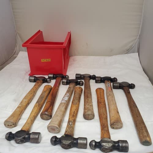 Lot of 9 Blue-Point Ball Peen Hammers Wooden Handle LOT-623 - Image 1