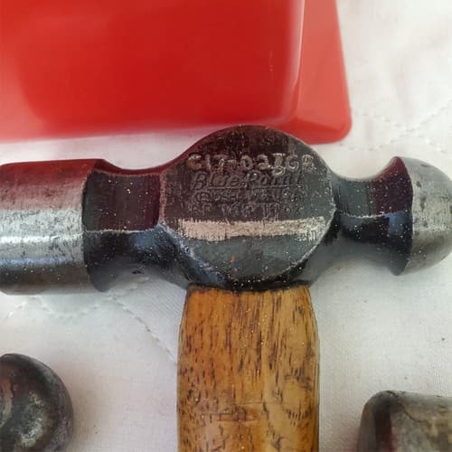 Lot of 9 Blue-Point Ball Peen Hammers Wooden Handle LOT-623 - Thumbnail 10