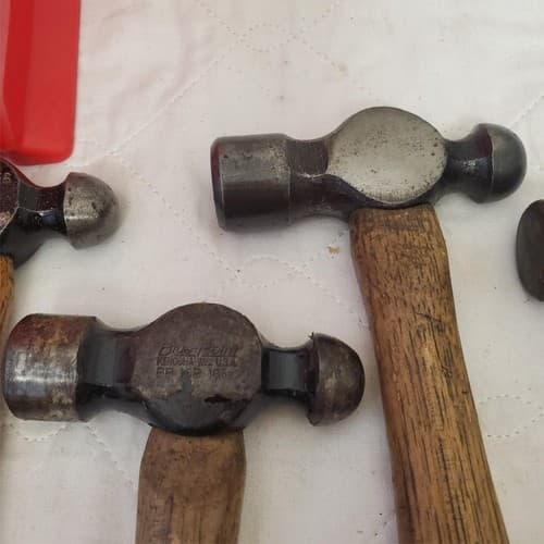 Lot of 9 Blue-Point Ball Peen Hammers Wooden Handle LOT-623 - Thumbnail 11