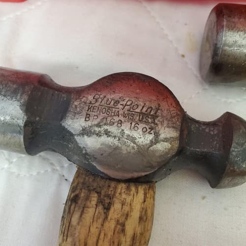 Lot of 9 Blue-Point Ball Peen Hammers Wooden Handle LOT-623 - Thumbnail 9