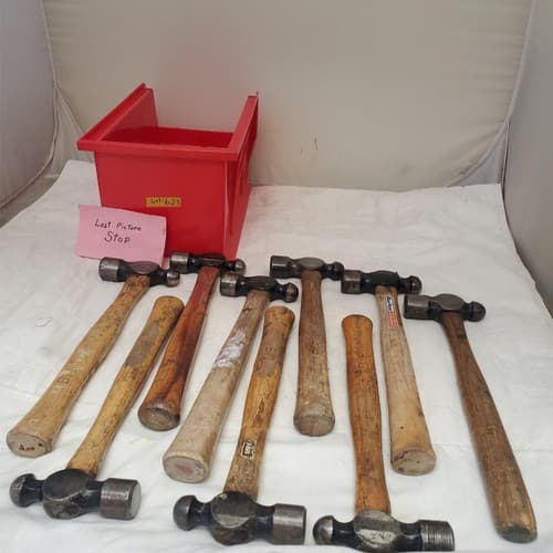 Lot of 9 Blue-Point Ball Peen Hammers Wooden Handle LOT-623 - Thumbnail 12