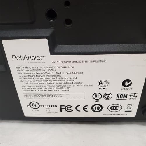 Polyvision PJ905 DLP Projector with HDMI - Thumbnail 8