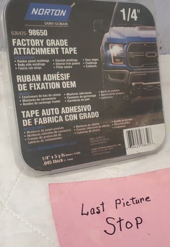 Norton 98650 Factory Grade Attachment Tape 1/4"x5yds .045" Trim Molding - Thumbnail 4